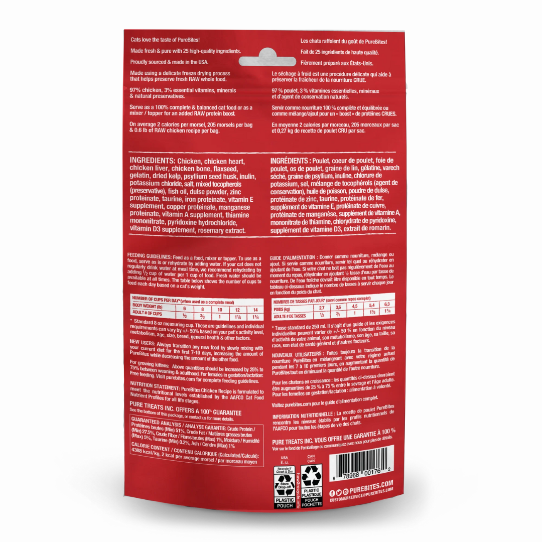 Chicken Raw Freeze-Dried Recipe Food