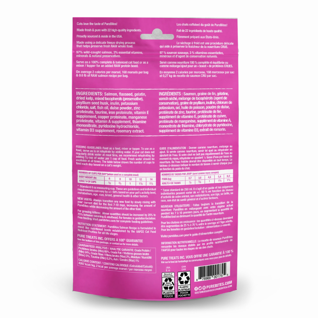 Salmon Raw Freeze-Dried Recipe Food