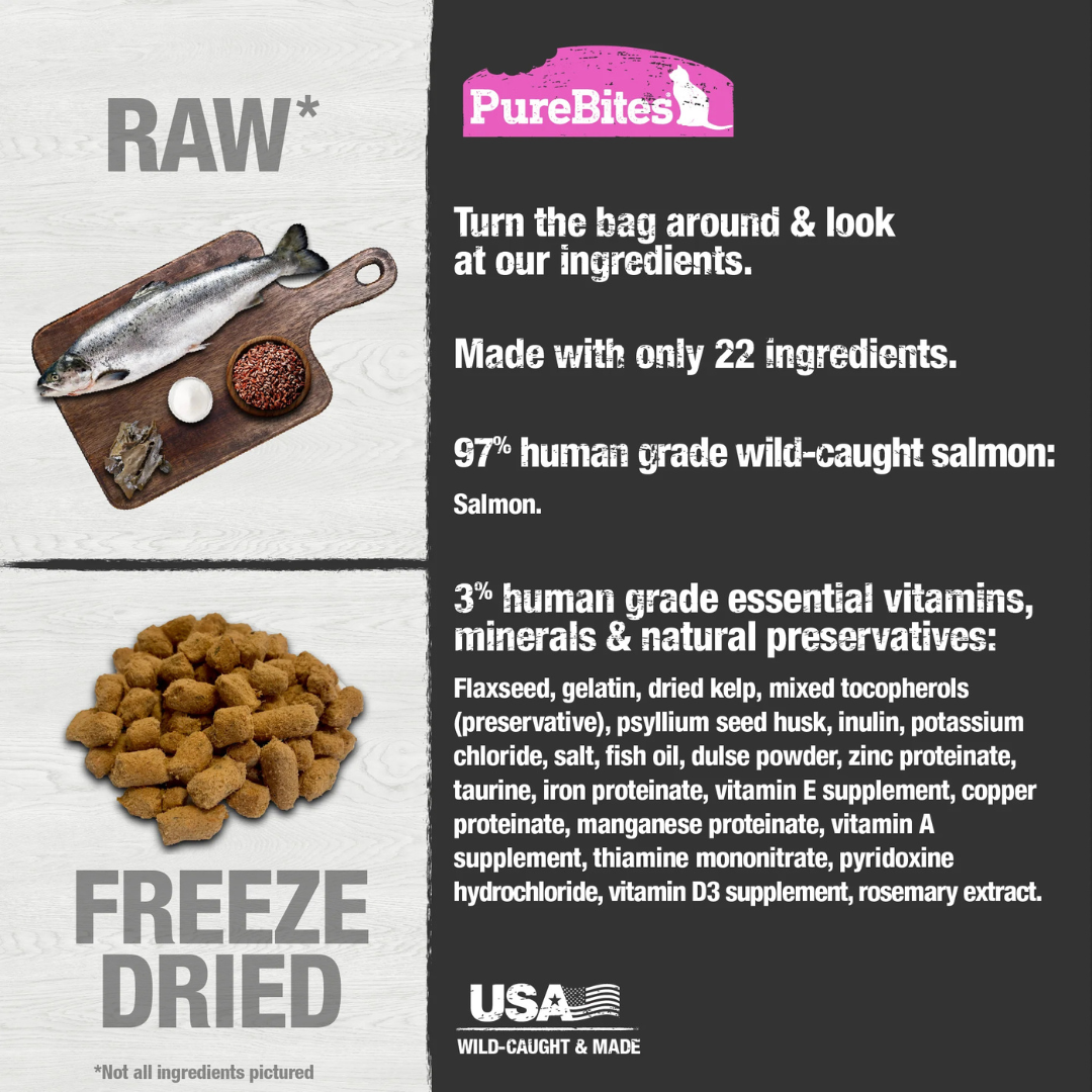 Salmon Raw Freeze-Dried Recipe Food
