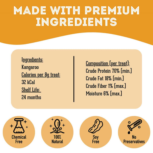 Premium Dehydrated Kangaroo Treat