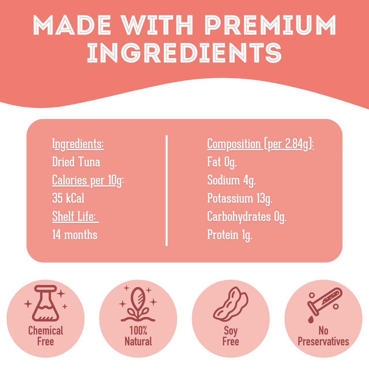 Premium Freeze Dried Tuna Flakes Treat