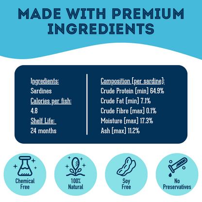Premium Dehydrated Sardines Treat