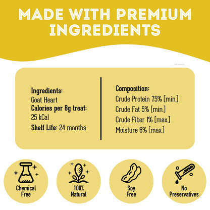 Premium Dehydrated Goat Heart