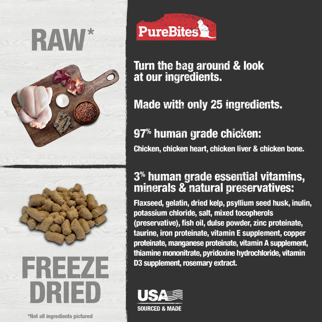Chicken Raw Freeze-Dried Recipe Food
